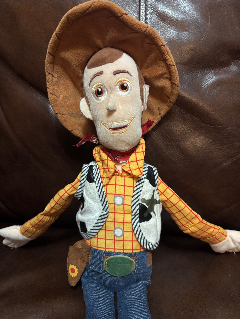 Disney Woody Plush Toy - Brown, Yellow, Blue - Picture 3 of 6